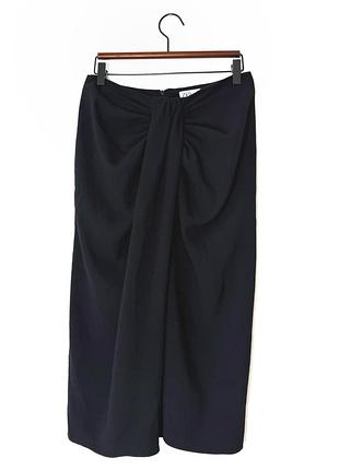 Чорна спідниця міді zara