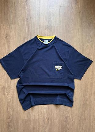 Вінтажна футболка nike vintage 90s swoosh y2k найк ретро 90s блокшот billabong surf carhartt stussy streetwear rap sk8 boxy fit широка футболка