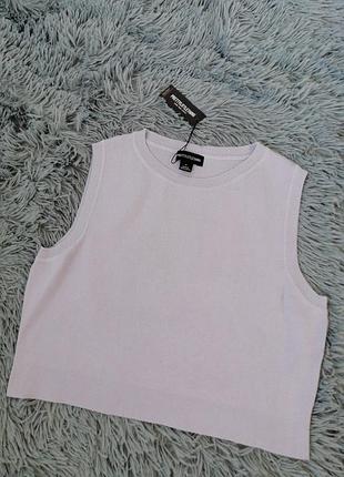 Вязаный бледно-сиреневый топ бренд одежды pretty little trend