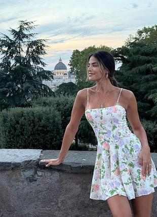 Грайлива коротка сукня сарафан у квітковий принт  zara
💫💫💫💫💫💫💫💫💫💫💫💫💫