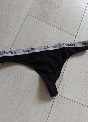 Чорні трусики базові стрінги котонові бікіні спортивні танга calvin klein s c 8 36 44