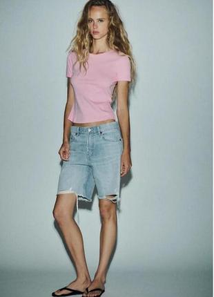 Щільна трикотажна бавовняна рожева футболка  zara
☝️☝️☝️☝️☝️☝️☝️