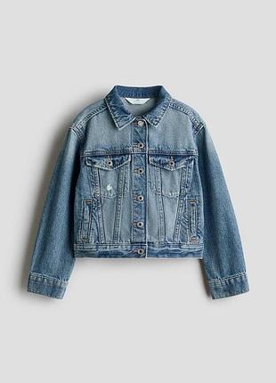 Джинсова куртка на дівчинку h&m 10-11років, 146см  (без паперової бірки)