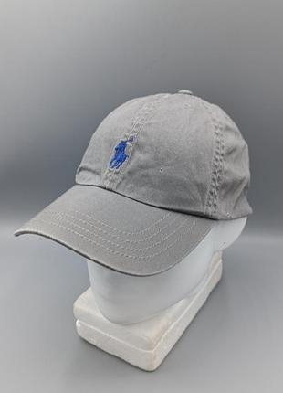 Красивая серая бейсболка polo ralph lauren на небольшую голову