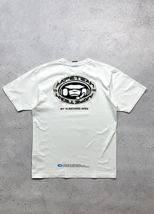 Футболка bape aape team  a bathing ape чоловіча біла, розмір l (m)