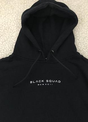Кофта худі чоловіча/жіноча black squad чорного кольору 5
