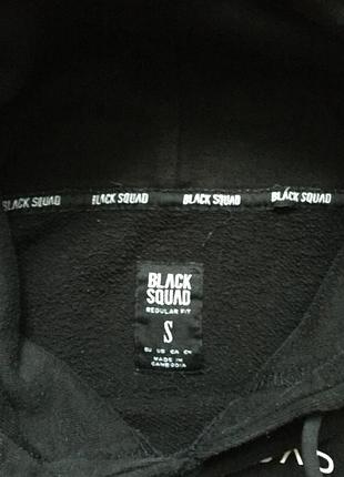 Кофта худі чоловіча/жіноча black squad чорного кольору 3