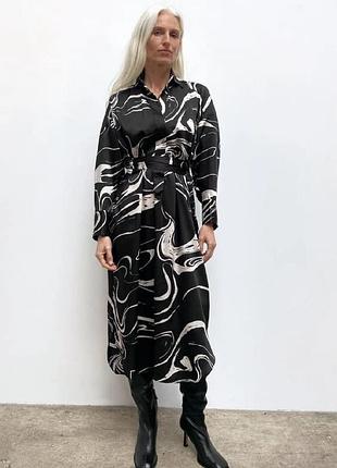 Сукня жіноча повсякденна футляр zara з принтом xs