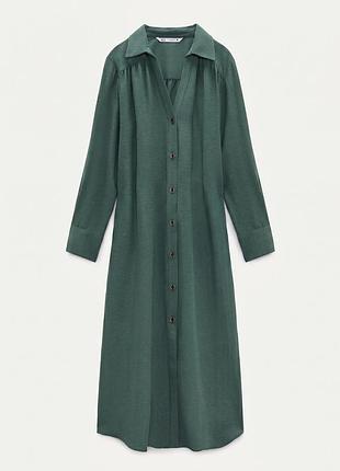 Сукня zara зелена xs міді
