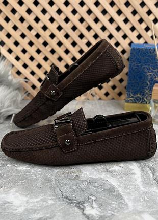 Louis vuitton monte carlo damier driving moccasins мужские туфли мокасины замша оригинал 41.5 eur