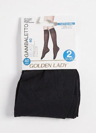 Гольфы женские капроновые golden lady 40 den, 2 пары черные