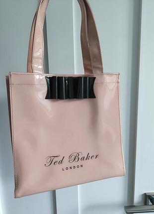Сумка ted baker london лакова з бантом клатч ted baker tad baker ріжу рожева косметичка сумочка на пляж
