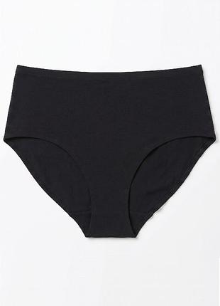 Трусики женские высокой посадки xxl черные