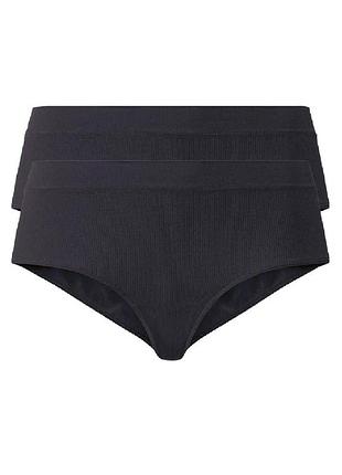 Комплект женских черных бесшовных трусиков (2шт) xl