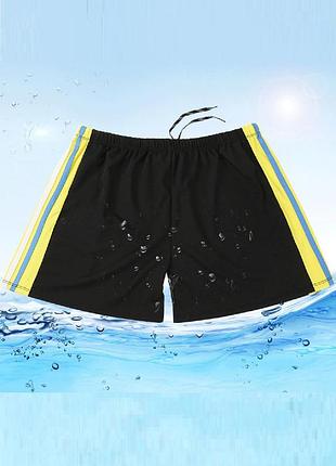 Плавки чоловіку боксери чорні зі смужками 2xl/3xl