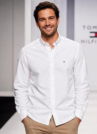Чоловіча сорочка tommy hilfiger біла m oxford
