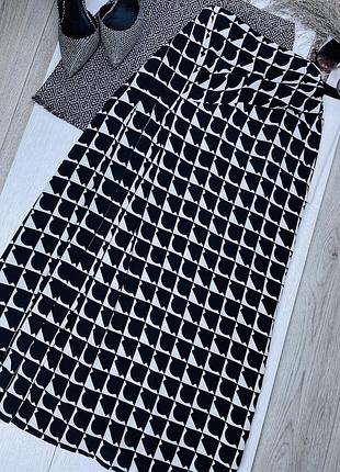 Літня спідниця zara l міді спідниця трапеція спідниця зара з розрізом на нозі спідниця пліссе
