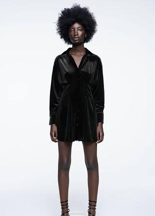 Міні-сукня велюрова zara xl