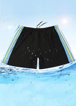 Плавки мужские боксеры черные с полосками 2xl/3xl