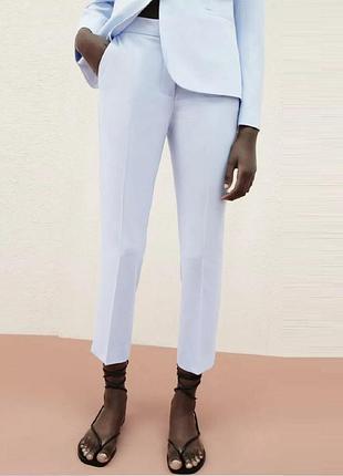 Брюки zara до щиколотки 40