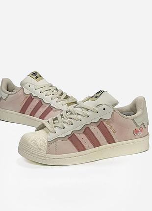 Adidas superstar white/pink