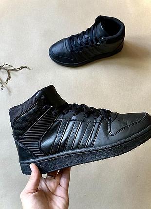 Кросівки високі унісекс adidas vs hoopster mid розмір 40 устілка 25 см | чорні високі