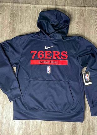 Чоловіча худі nike navy philadelphia 76ers spotlight on-court(оригінал)розмір м.