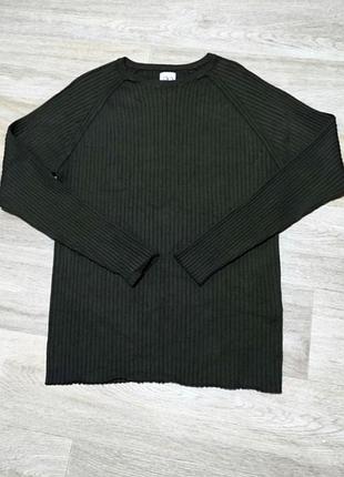 Чоловічий легкий светр zara, розмір l, хакі