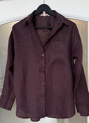 Нова лляна рубашка h&m