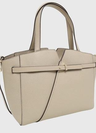 Бежева кожана сумка hugo  boss, beige и  black- original