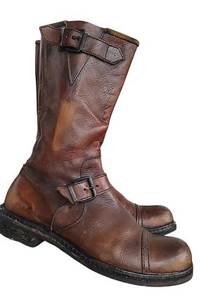 Чоботи moma vintage leather engineer boots інженерні байкерські італія