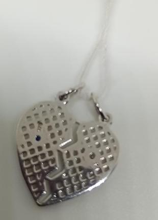 Серебряная подвеска сердце. 2
