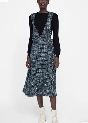 Твідова сукня сарафан zara🌿