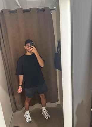 Футболка чоловіча щільна relaxed over size h&m, розмір l - xl