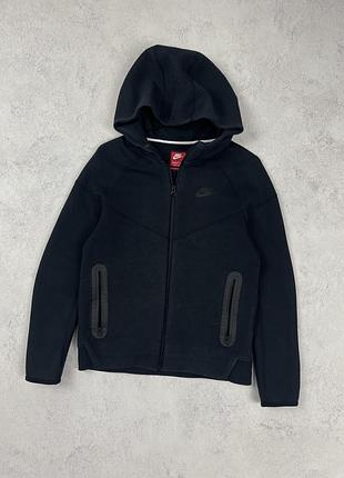 Чорна дитяча зіпка nike tech fleece black zip hoodie