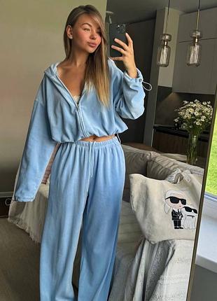 Базовый спортивный костюм велюр на затяжках 👍топ цена и качество