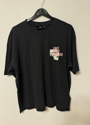 Футболка чоловіча темно сіра легка relaxed over size lc waikiki, розмір l - xl