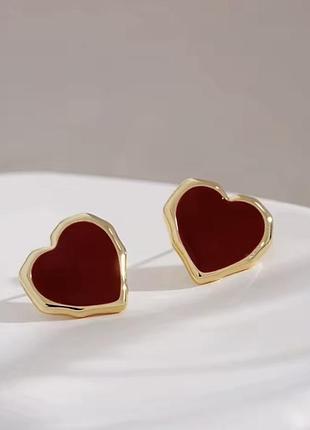 Сережки сердечка ♥️♥️♥️ нові