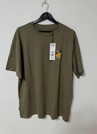 Футболка чоловіча зелена хакі легка relaxed over size sinsey, розмір xl, 2xl, 3xl, 4xl, 5xl