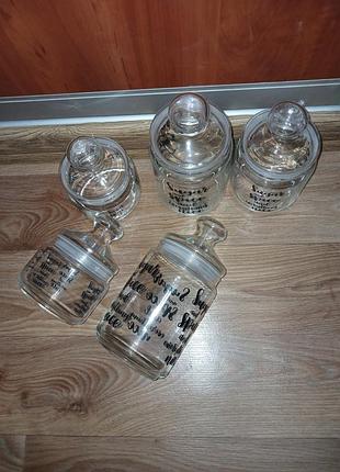 Кухонні баночки люмінарк скло, різні розміринабір, можна окремо