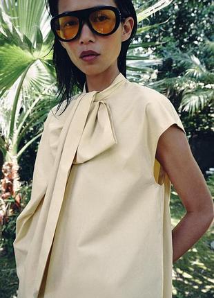 Сорочка zw collection з зав'язками від zara