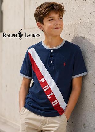 Вінтажна стильна футболка хенлі polo ralph lauren