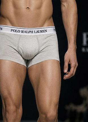Чоловічі боксери polo ralph lauren меланжевий сірий s бавовна