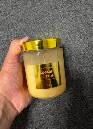 Свеча ароматическая желтая sugared citrus sinsey