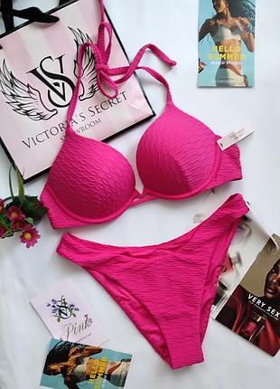 Купальник victoria's secret s 32b 70b 75a 34a бразильянки з подвійним пуш ап push up bombshell