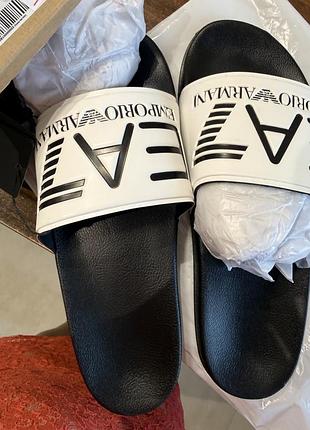 Нові оригінальні шльопанці ea7 emporio armani (з коробкою)