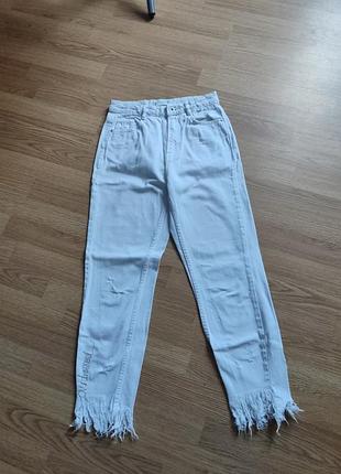 Zara білі джинси