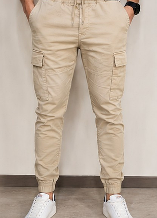 Мужские карго-джоггеры h&amp;m slim fit хаки m хлопок 98%