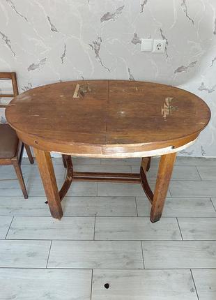 Стол раскладной для дома дерево!стан, как на фото!все целое!цена 2500 грн.