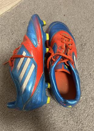 Дитячі хлопчачі футбольні бутси сині adidas